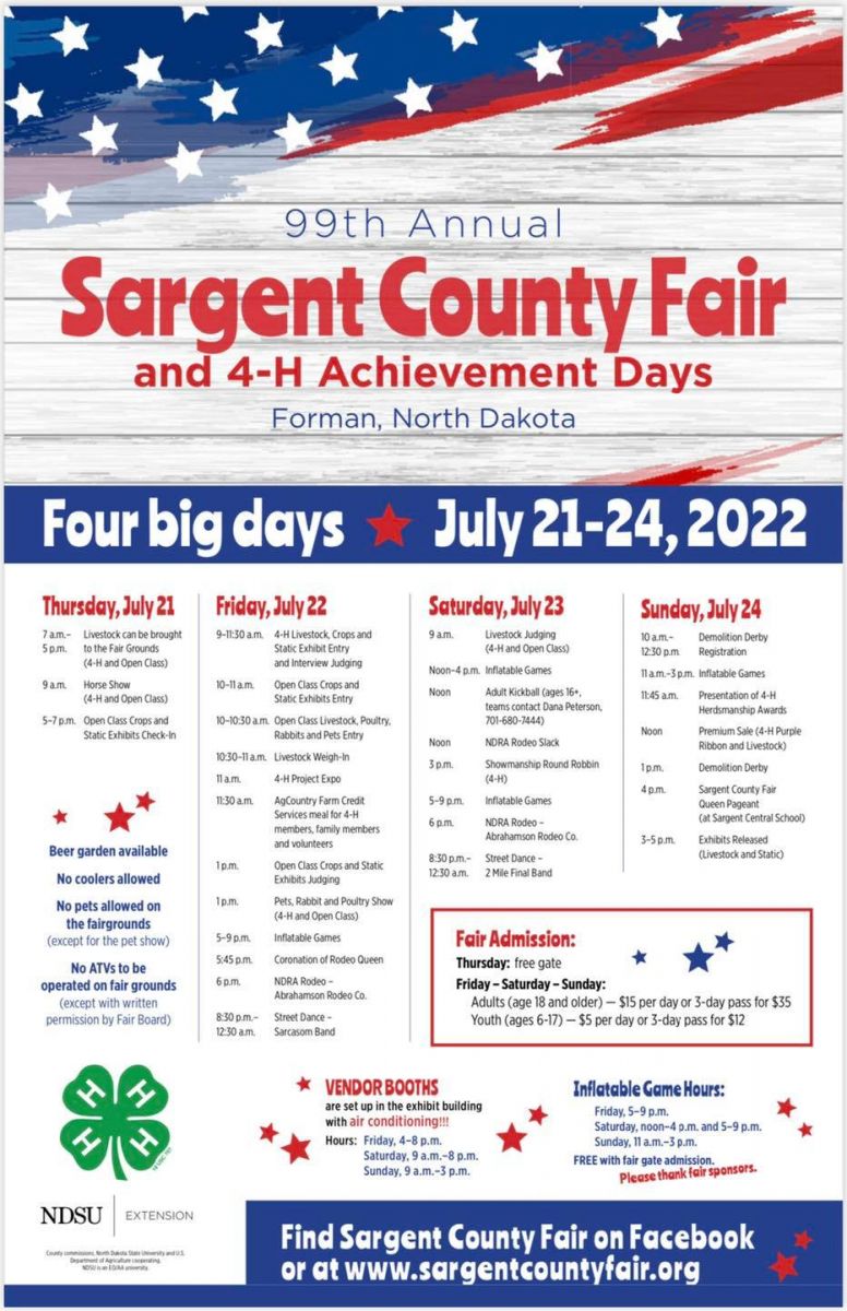 Fair Schedule